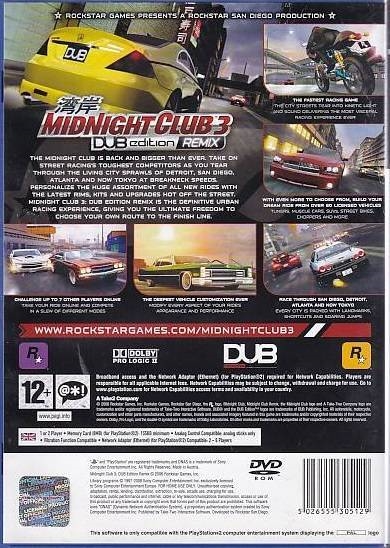 Midnight Club 3 DUB Edition Remix - PS2 (Genbrug)